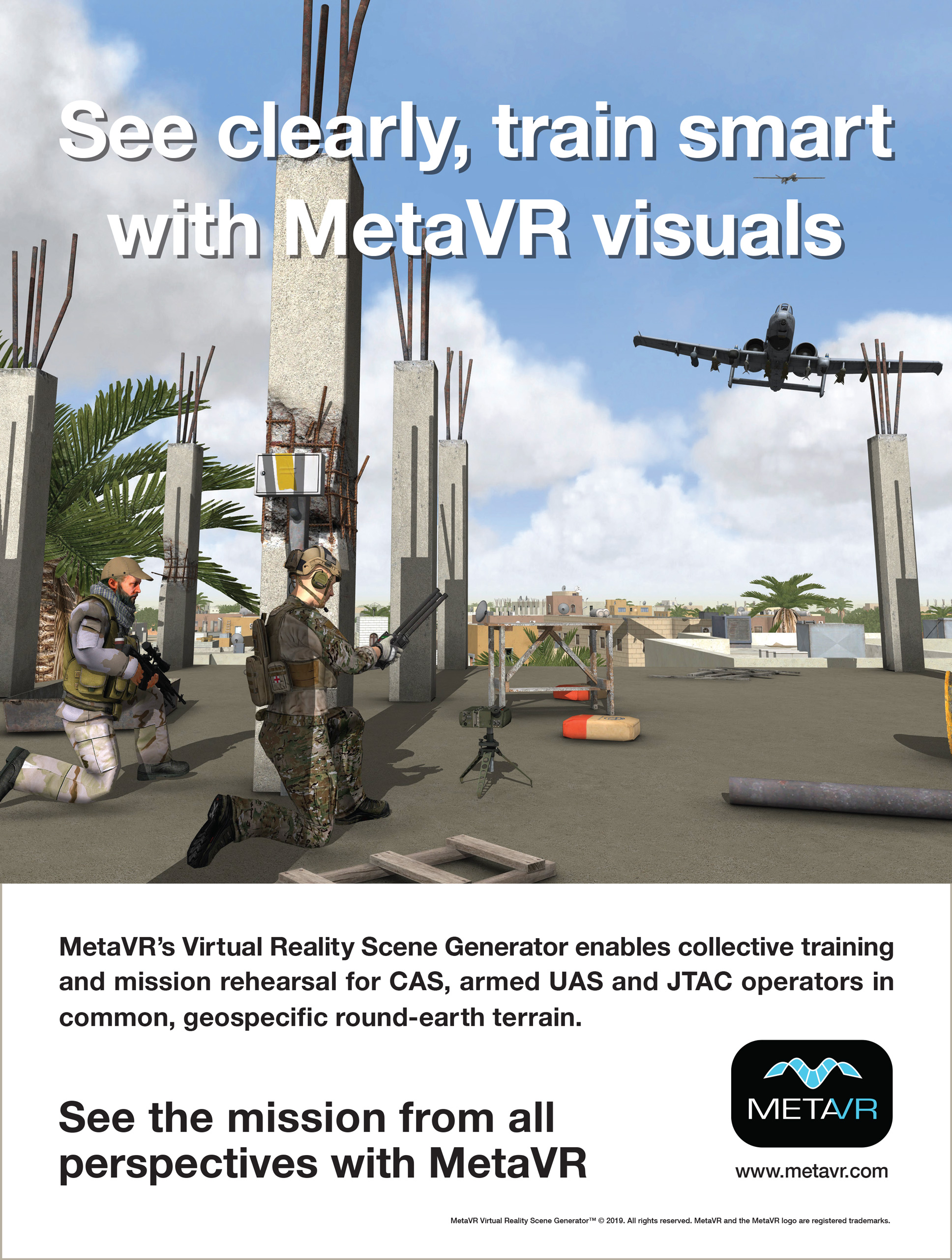 MetaVR's ad in Shephard Media IITSEC19 Report