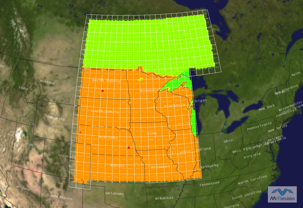 MVRsimulation virtual CONUS North Central region.