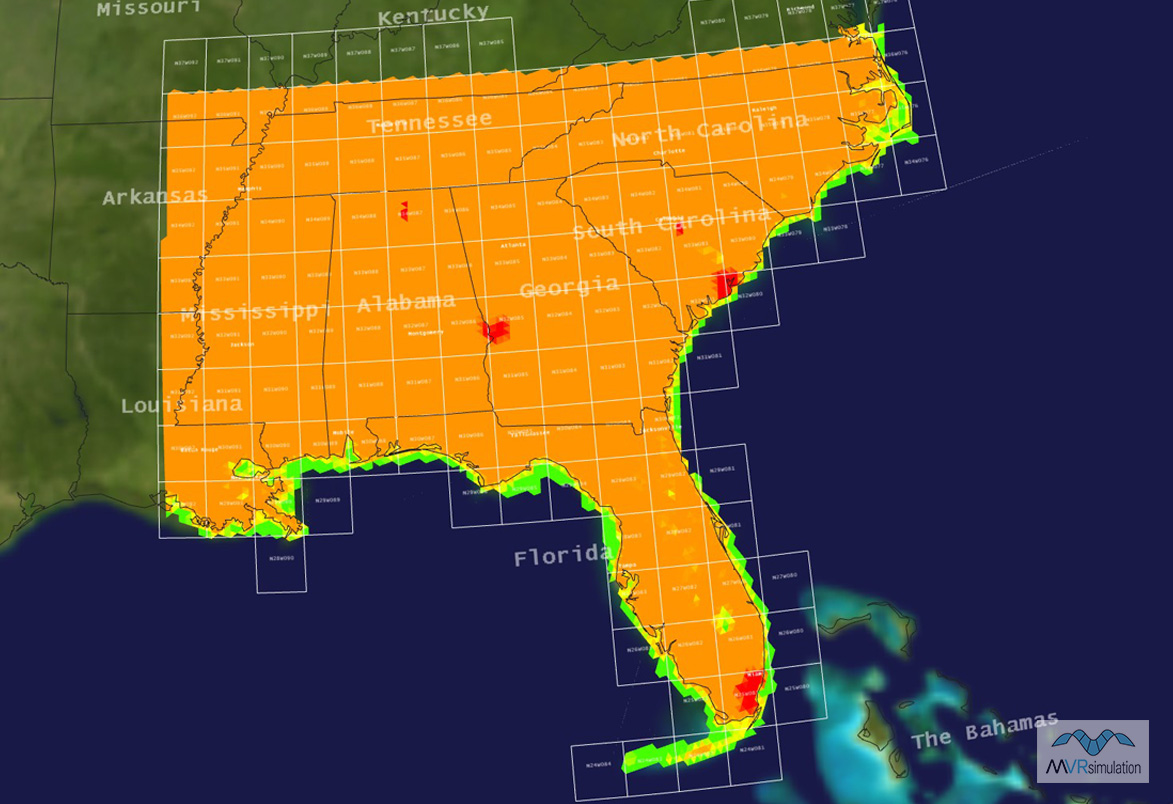 MVRsimulation  virtual CONUS Southeast region.