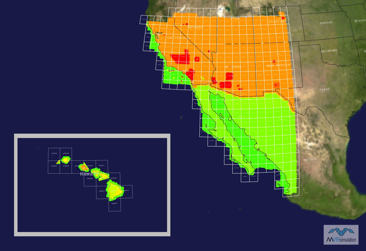 MVRsimulation virtual CONUS Southwest region.