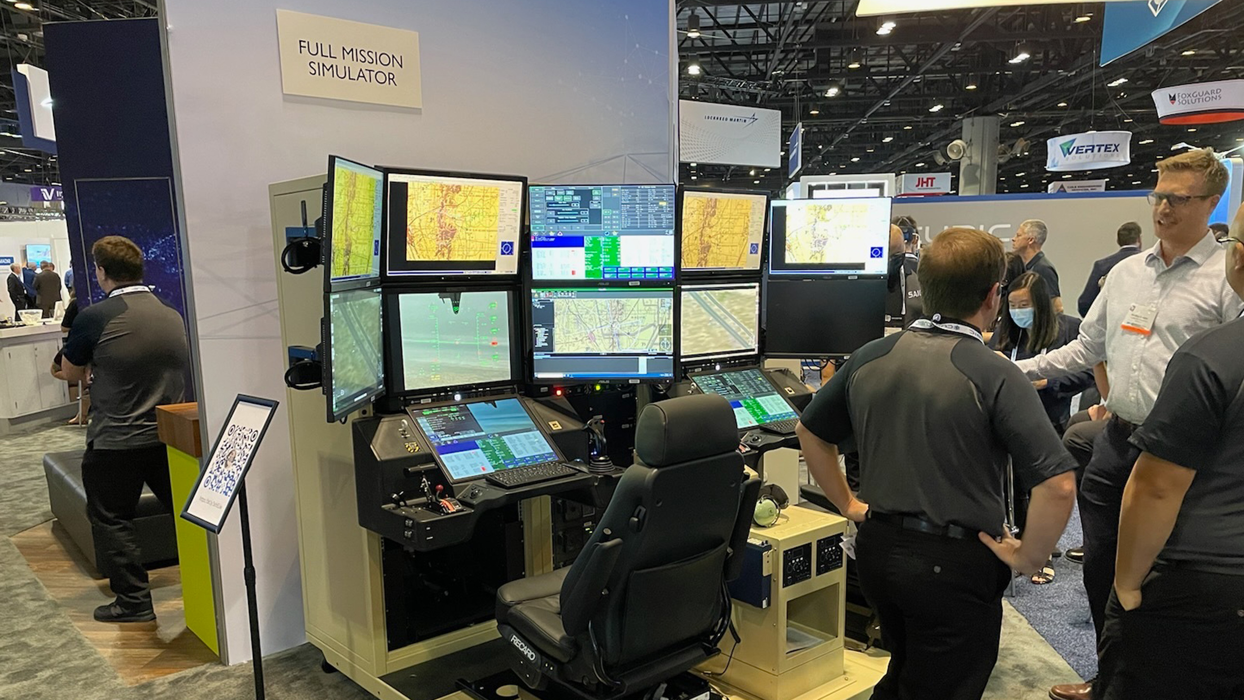 MSAT RPA / UAV simulator with VRSG in SAIC's booth at IITSEC'21.