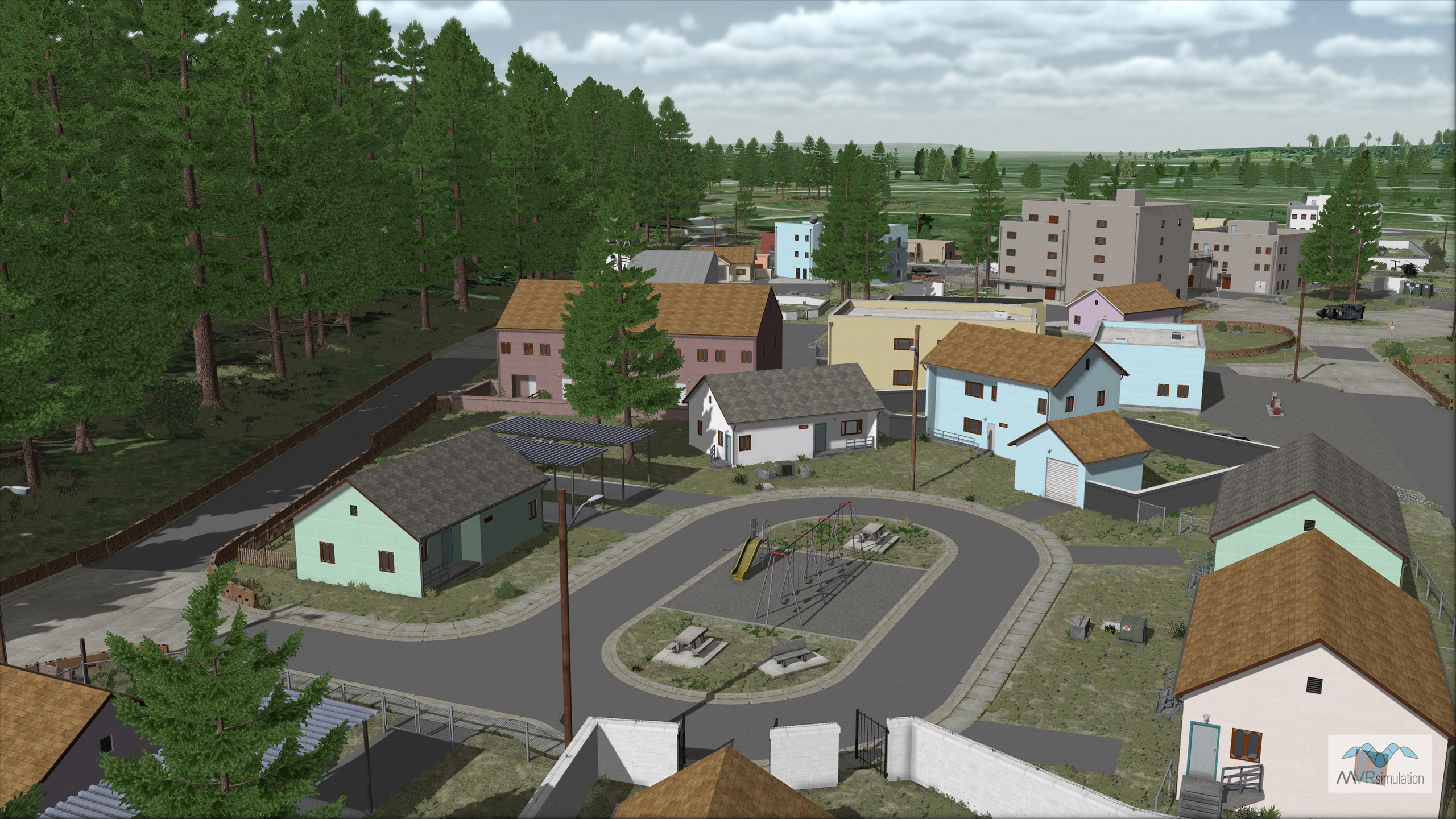 Leschi Town MOUT site at Joint Base Lewis-McChord as part of the VRSG CONUS Northwest terrain database.