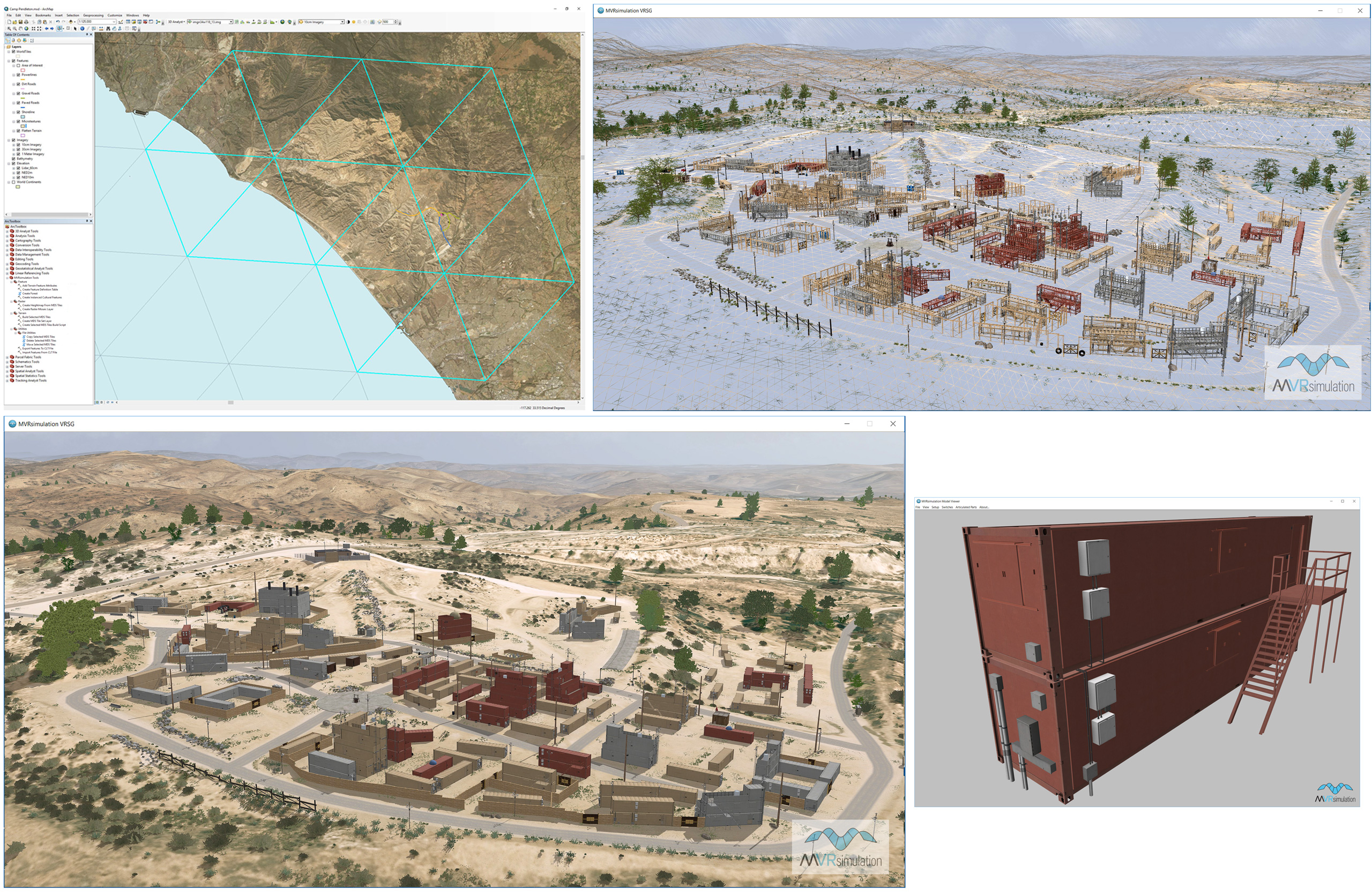 Constructing the replica of the Kilo 2 MOUT site at Camp Pendleton. 