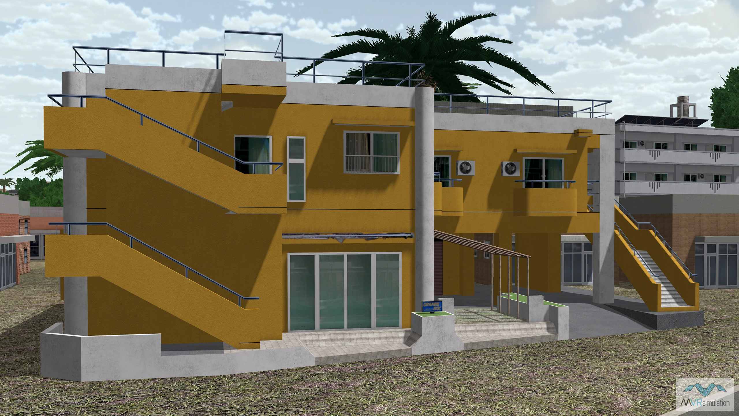 Custom Modeled Geospecific Buildings Miyako, Japan.